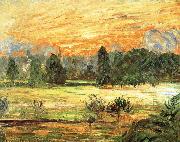 Camille Pissarro Sunsets France oil painting artist